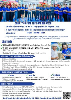 Tuyển dụng nhân viên – Công ty cổ phần tập đoàn Eurotech