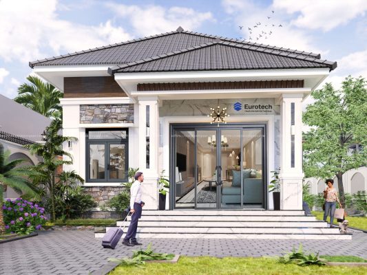 Cửa trượt quay biệt thự phố - Eurotech