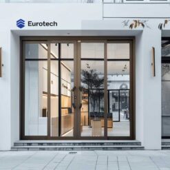 Eurotech - Cửa Trượt Quay VIP 68 Màu Nâu Cà Phê - 4 Cánh Hệ Nẹp Rời 8.0 – Phiên Bản Premium 2025