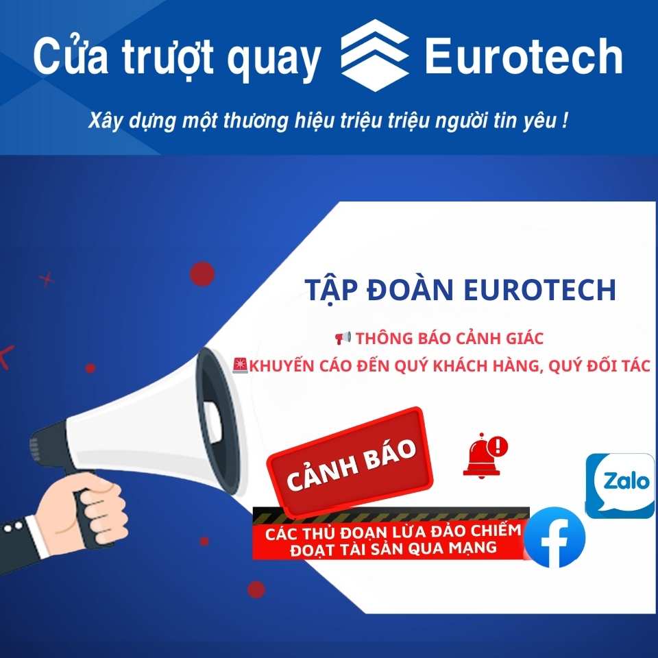 THÔNG BÁO CẢNH BÁO TỪ CỬA TRƯỢT QUAY EUROTECH
